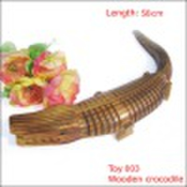 wooden crocodile