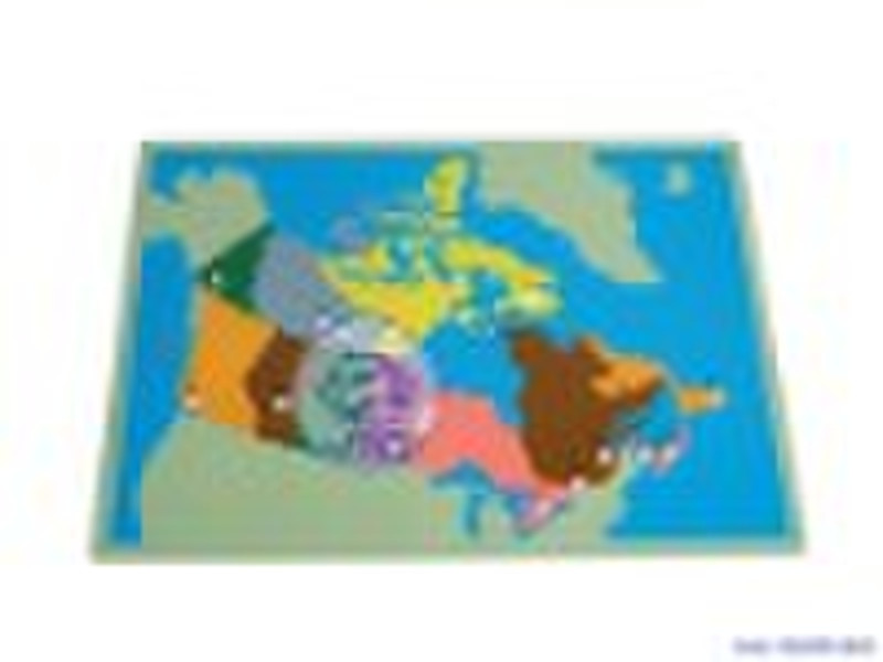 montessori equipment -Puzzle Map of Canada