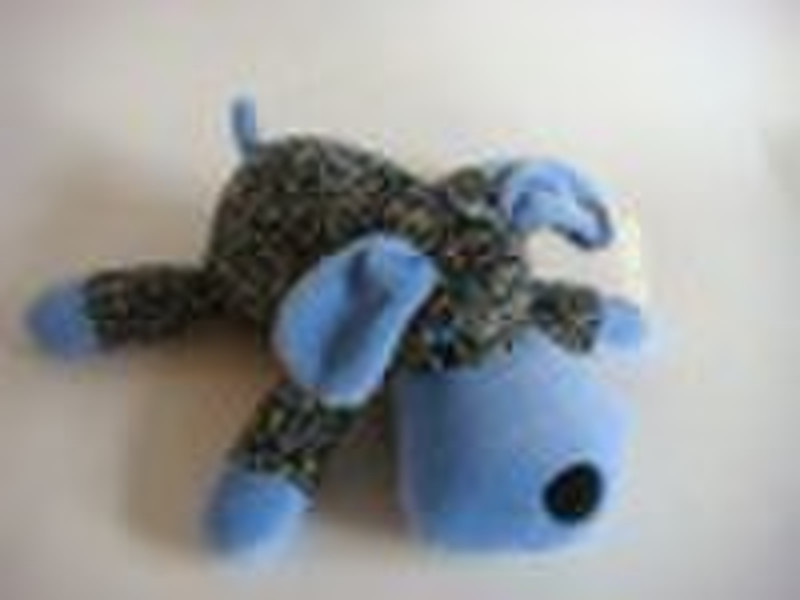 10" New Plush Dogw/squeaker