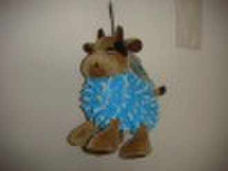 8" Scruffy Nubby Dog w/squeaker