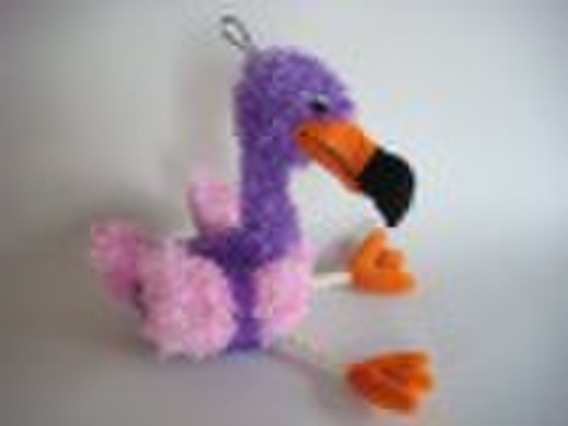 13" Super soft fabric bird w/squaker