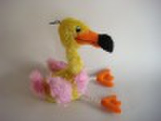 13" Super soft fabric bird w/squaker