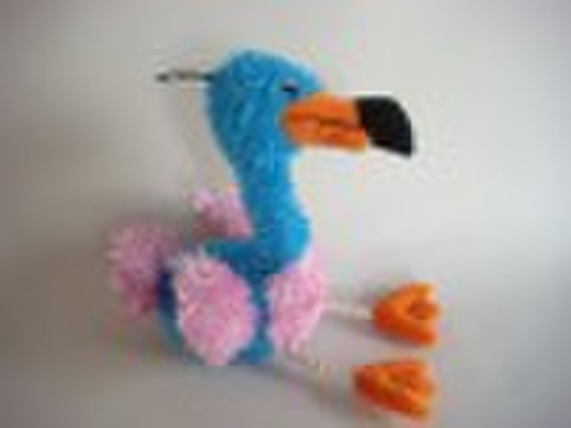 13" Super soft fabric bird w/squaker