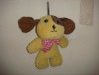 8" Towelling fabric Dog w/squeaker