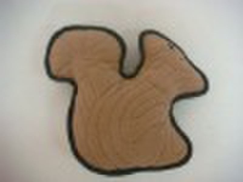 8" Poly fleece Tough toy w/squeaker