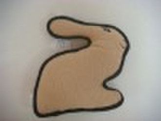 8" Poly fleece Tough toy w/squeaker