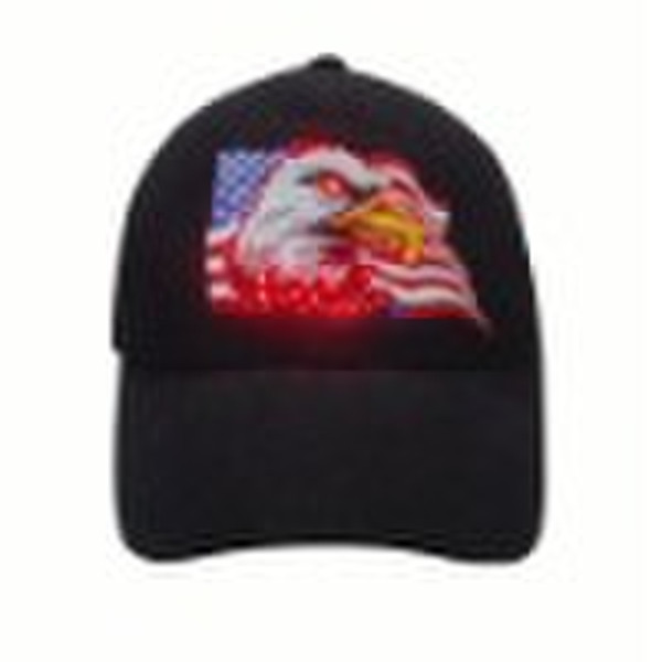 Special LED light up embroidered logo baseball cap