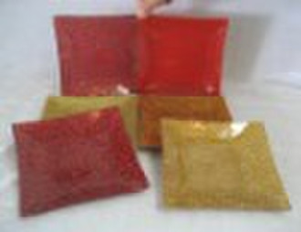 glasses candle plate