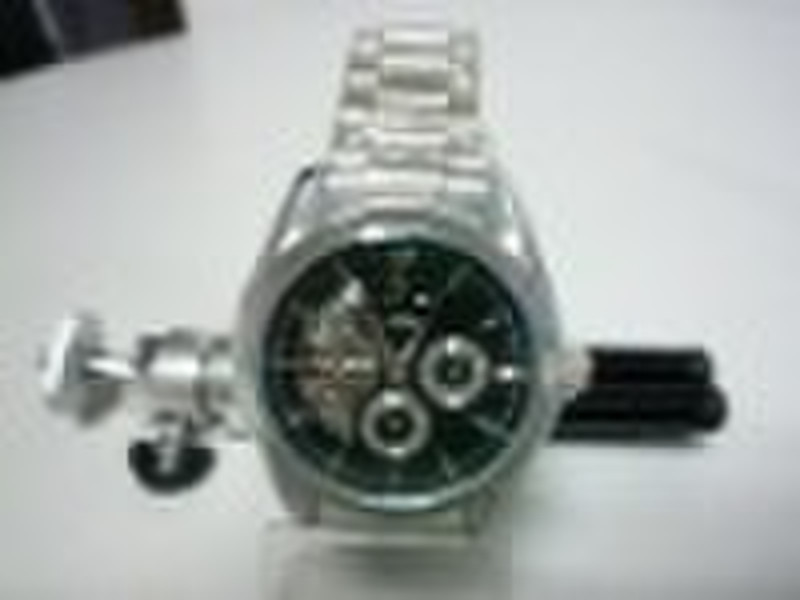 Metal Silver Mechanical Watch (CH10152)