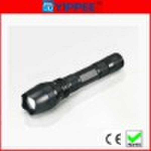 LED aluminum zoom flashlight
