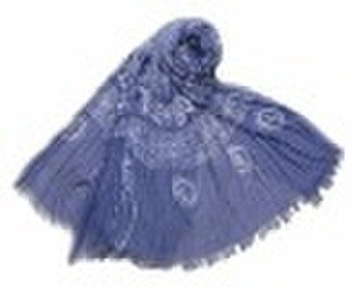 女士们#39；手画的棉花的围巾