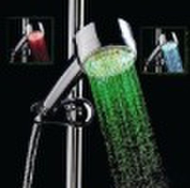 temperature detecable led hand  shower