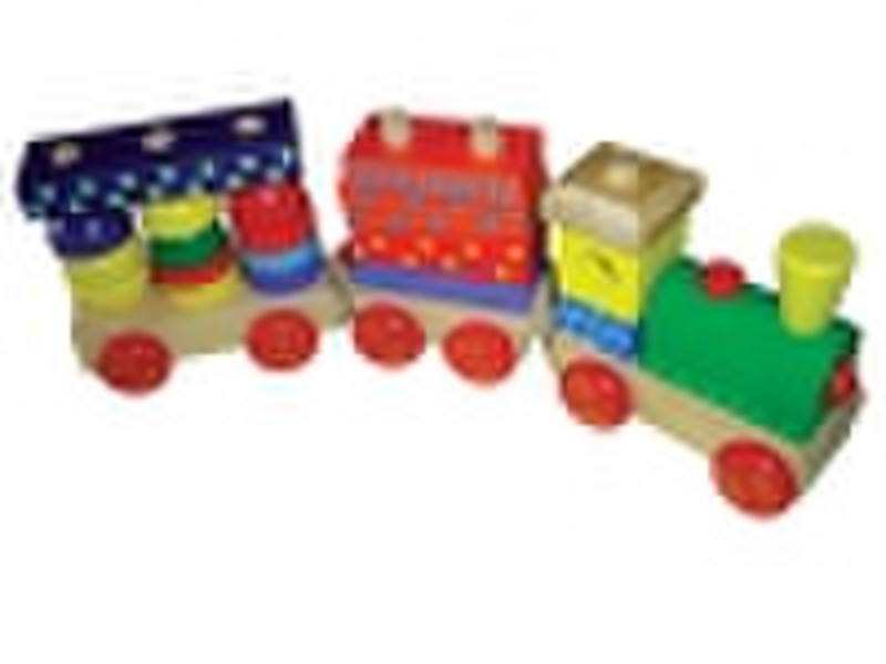 wooden small train educational toys