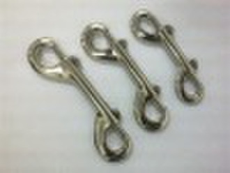 Double end snap hook, nickel plated