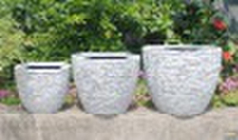 Sandstone fiberglass pot