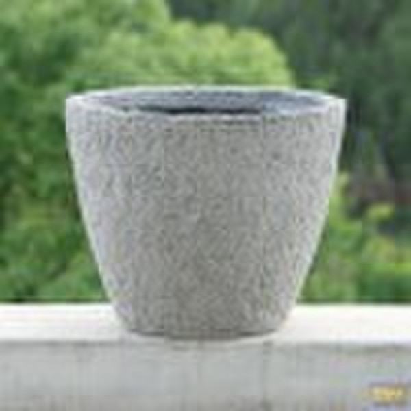 Stone fiberglass pot