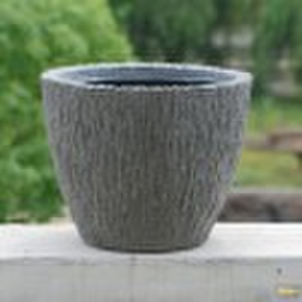 Stone fiberglass pot