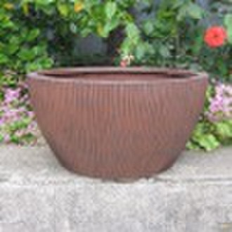 Stripe fiberglass pot