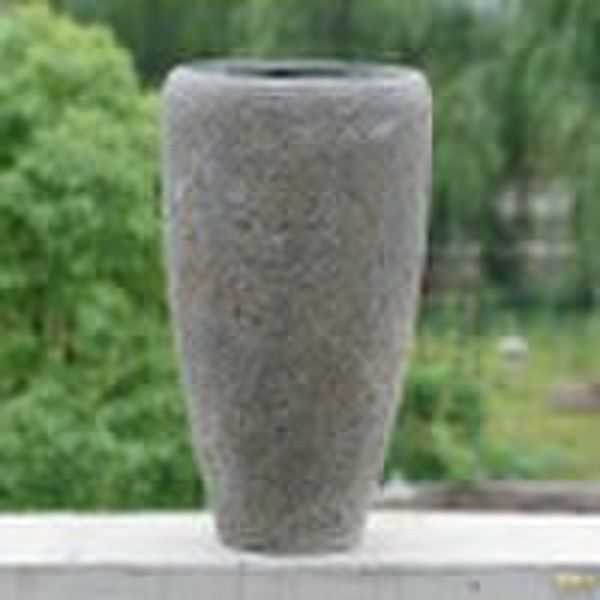 Stone fiberglass pot