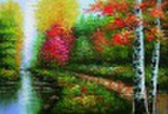Jungle crystal oil painting