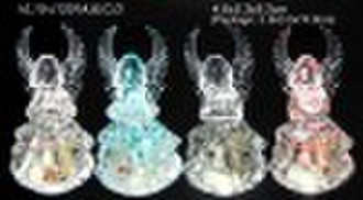 acrylic Christmas led lamp in  angel design 4 asst