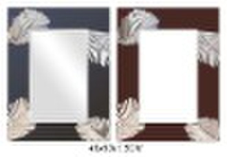 Wooden Wall Mirror in Palm leaf design