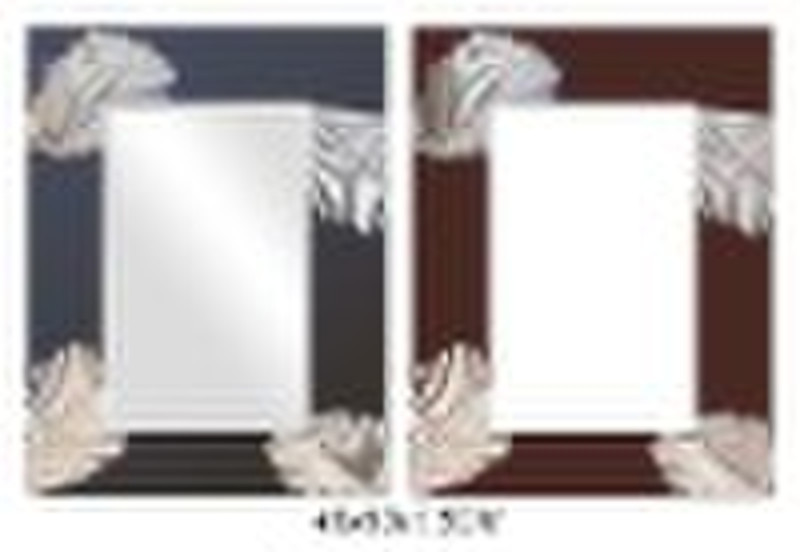 Wooden Wall Mirror in Palm leaf design