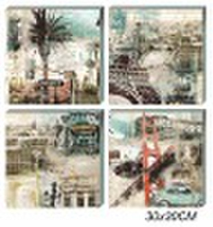 printed Canvas Painting  in interesting place desi