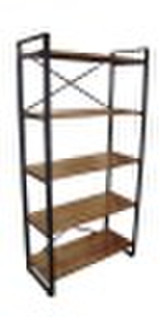 Steel and wood furniture bookshelf