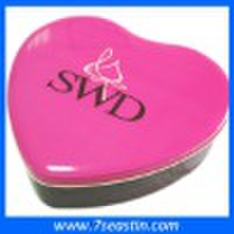 heart shape tin box