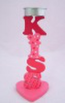 Candle holder with KISS for Valentine