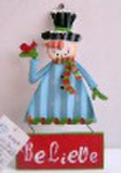 Metal Wall Plaque with Believe for XMAS