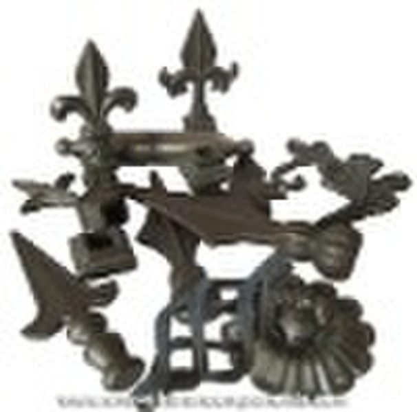 wrought iron components and ornaments