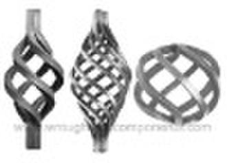 wrought iron stair railing parts