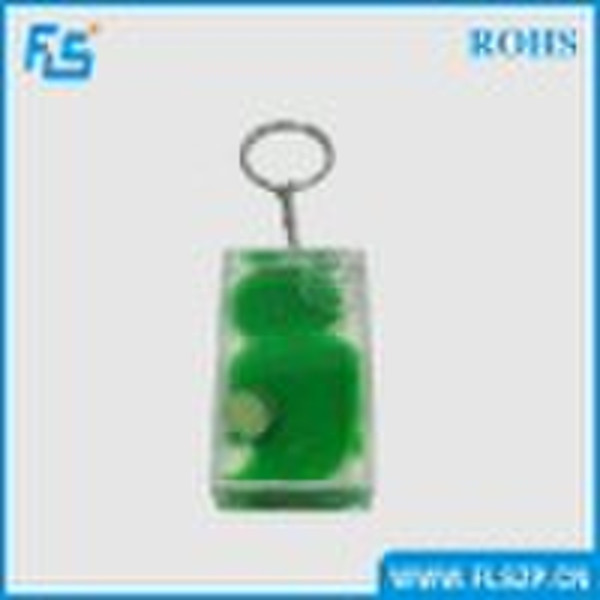 crystal rectanglar solid key ring