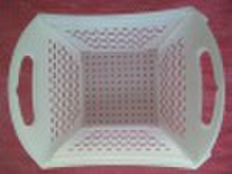 Foldable plastic basket