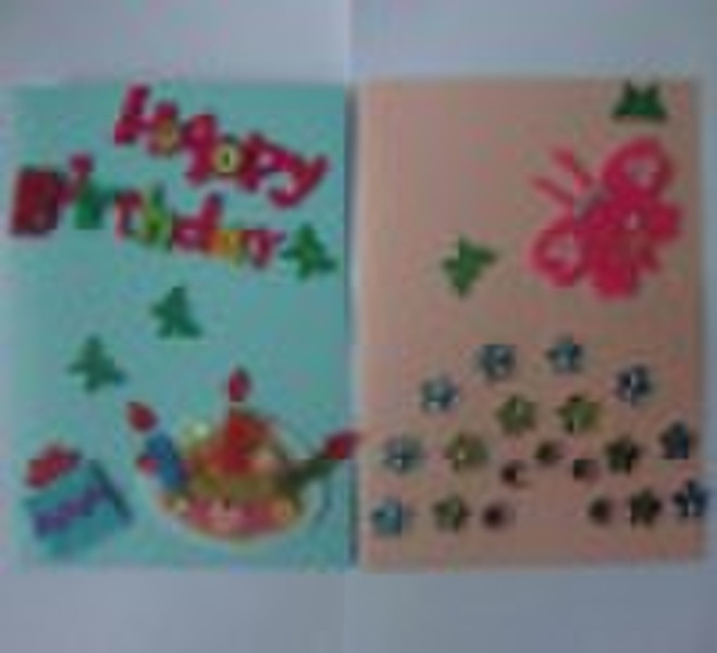 3D birthday craft greeting card and envelope set