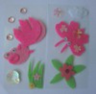 3D Goldfish and Butterfly Craft Felt Sticker