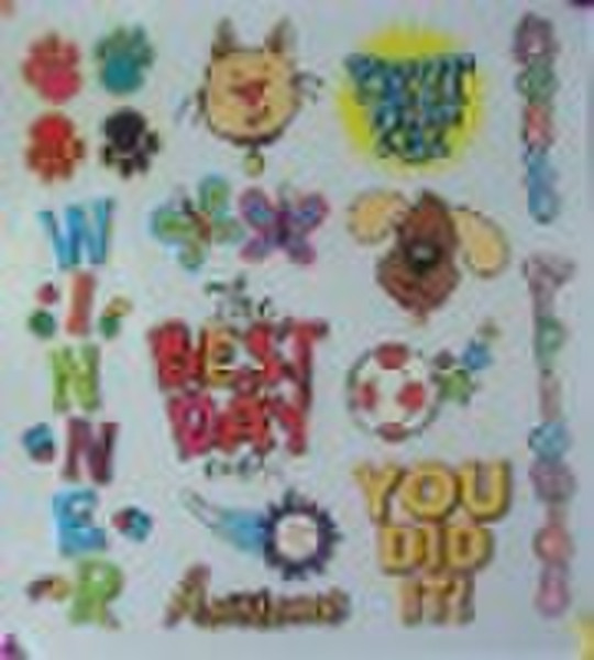 Cute 4C Printed Cartoon Transfer Stickers/Rub-onq