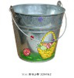 galvanized iron bucket with handle