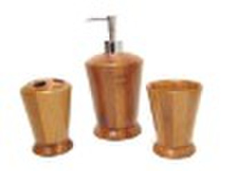 3pcs bamboo bathroom accessories