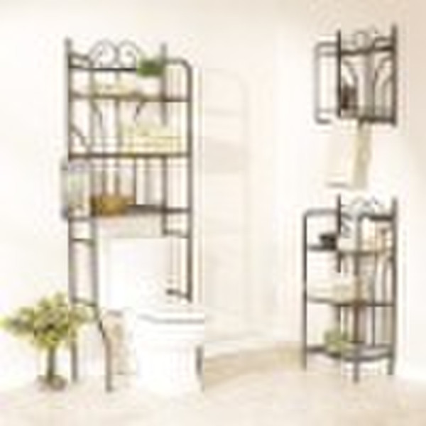 chrome bathroom rack & bathroom shelf