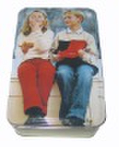 Rectagular gift tin can