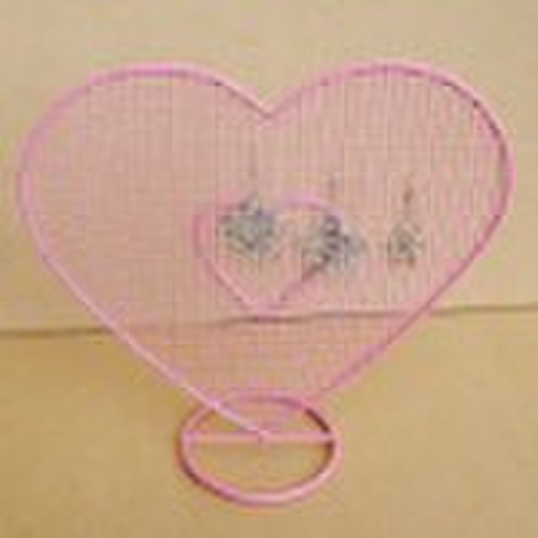 JD016F--Heart metal Jewelry stand rack