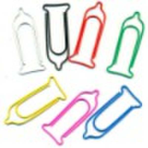 P165--Condom Color Paper Clip