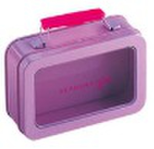 lunch tin box with pvc window