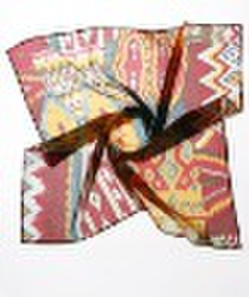 100% square silk scarf