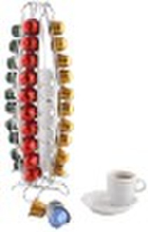 Rotating coffee capsule holder