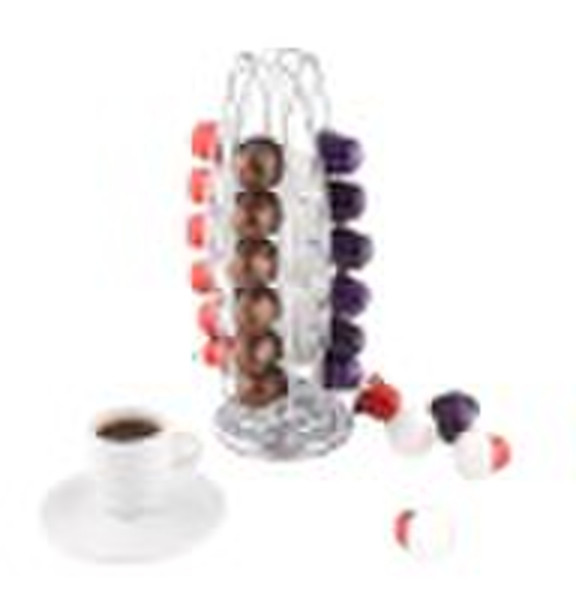 Rotating coffee capsule holder