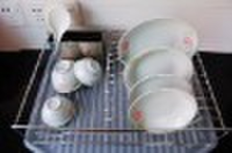 Chrome Dish Rack with Tray